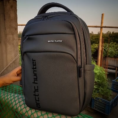 Picture of Arctic Hunter 18.6'' Laptop Backpack – Water-Resistant Slim Bag with  Office, Travel & School | Black Smart Backpack laptop bag