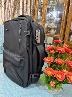 Picture of Backpack for Men, 35L Large Capacity Anti Theft Backpack with, Waterproof 17.3 inch Laptop Backpack for Daypack Travel College -Black - Black