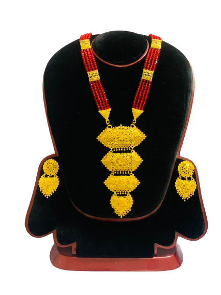 Picture of মহিলাদের জন্য অ্যাস্টোনিশ জালিবি ডিজাইন গোল্ড প্লেটেড চোকার নেকলেস সেট 