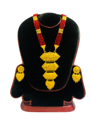 Picture of মহিলাদের জন্য অ্যাস্টোনিশ জালিবি ডিজাইন গোল্ড প্লেটেড চোকার নেকলেস সেট 