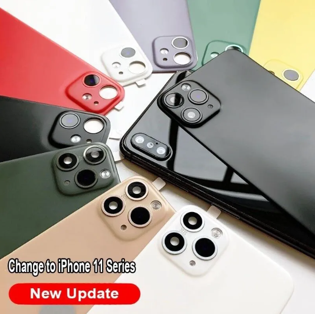 Picture of Iphone x xs max xr সেকেন্ডের জন্য নতুন পরিবর্তন 11 pro 11 pro max লেন্স স্টিকার ব্যাক প্রোটেক্টর ফিল্ম মডিফাইড ক্যামেরা কভার টাইটানিয়াম অ্যালোয় কেস (Back Case Cover For Smartphone)