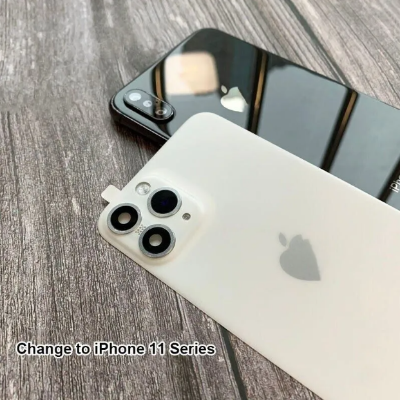 Picture of Iphone x xs max xr সেকেন্ডের জন্য নতুন পরিবর্তন 11 pro 11 pro max লেন্স স্টিকার ব্যাক প্রোটেক্টর ফিল্ম মডিফাইড ক্যামেরা কভার টাইটানিয়াম অ্যালোয় কেস (Back Case Cover For Smartphone)