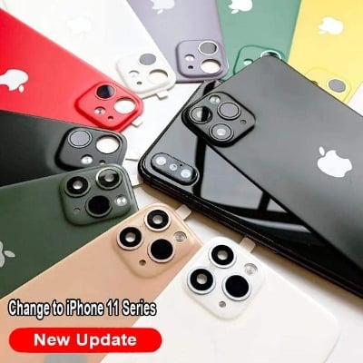 Picture of Iphone x xs max xr সেকেন্ডের জন্য নতুন পরিবর্তন 11 pro max লেন্স স্টিকার ব্যাক প্রোটেক্টর ফিল্ম মডিফাইড ক্যামেরা কভার টাইটানিয়াম অ্যালো কেস (Back Case Cover For Smartphone)