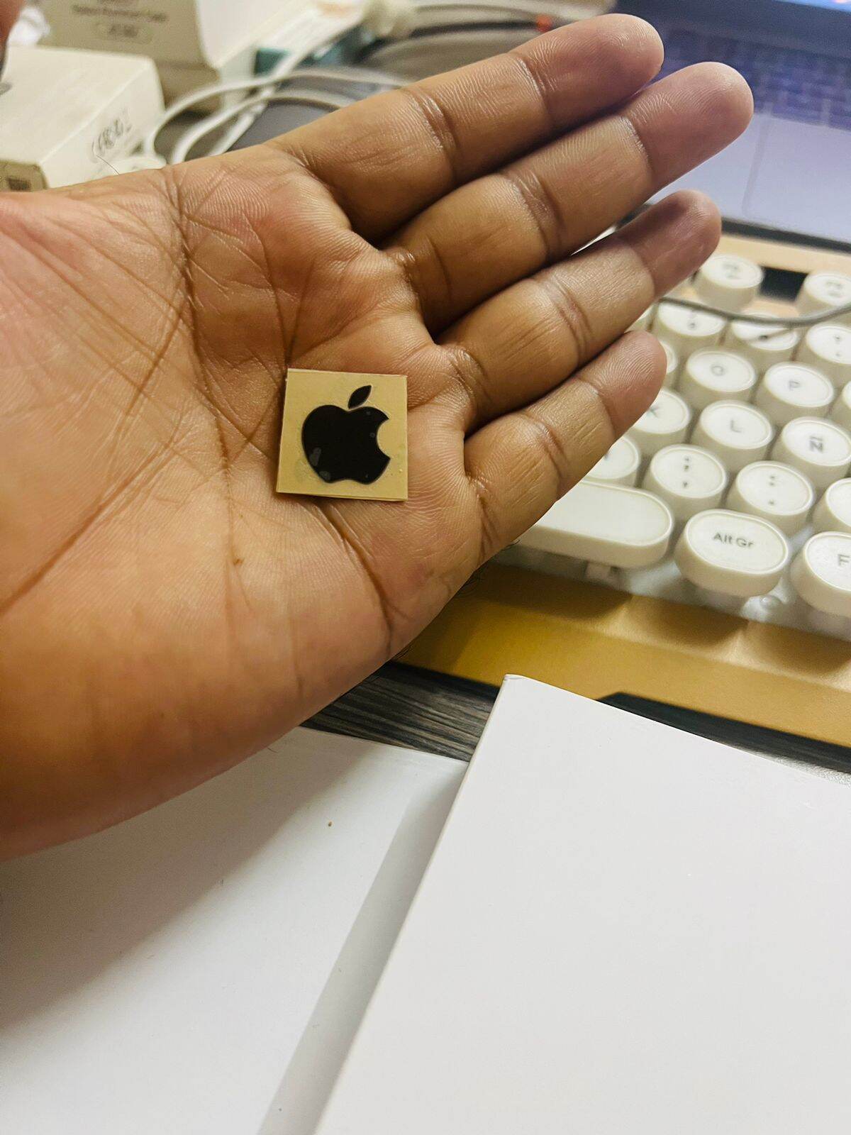 Picture of Black Apple Logo Decal Stickers