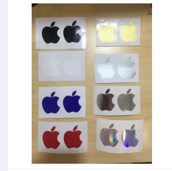 Picture of Apple Logo Inspired Sticker 4- vinyl cut-out sticker - 2 pcs (size - 1.929 inches x 1.617 inches)