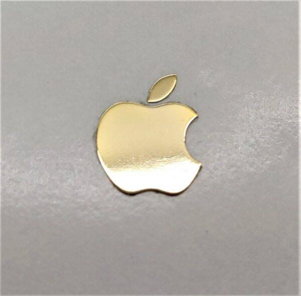 Picture of Apple Logo metal  Sticker 1 / Premium Rose Gold / Vinyl cut-out, Matte silver  1 pieces