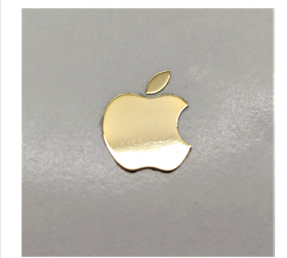 Picture of Apple Logo Gold Metal Glossy Shine
