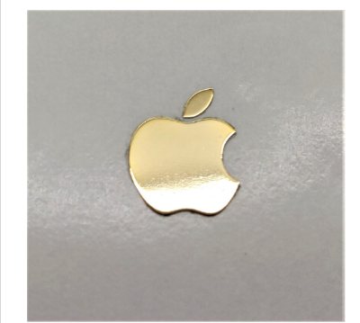 Picture of Apple Logo Gold Metal Glossy Shine
