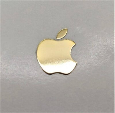 Picture of Metal Gold Apple Logo Sticker Sticker