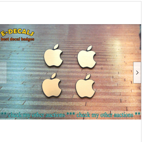 Picture of 4 x Apple DECAL Badge Sticker Logo gold color for iphone ipad medium 1 ***