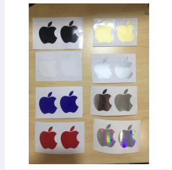 Picture of Apple Logo Inspired Sticker 4- vinyl cut-out sticker - 2 pcs (size - 1.929 inches x 1.617 inches)