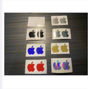 Picture of Apple Logo Inspired Sticker 4- vinyl cut-out sticker - 2 pcs (size - 1.929 inches x 1.617 inches)