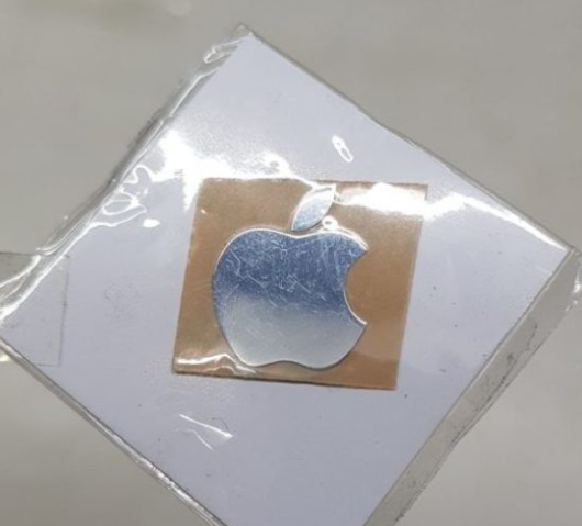 Picture of Apple Logo Silver Metal Glossy Shine