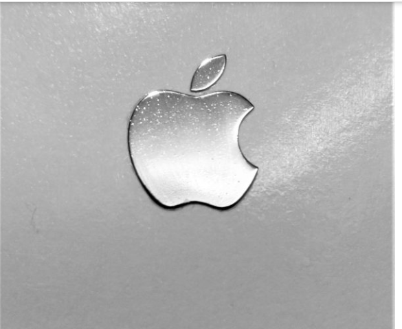 Picture of Apple Logo Silver Metal Glossy Shine