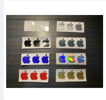Picture of Apple Logo WATERPROOF STICKER VINYL decal for phone, iPhone 20 mm.