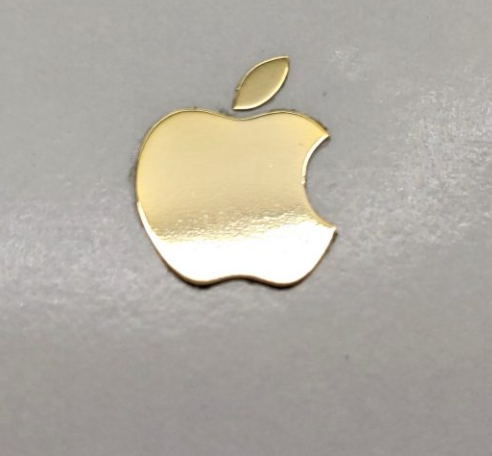 Picture of Apple Logo Gold Metal Glossy Shine