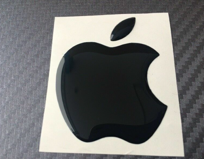 Picture of Apple Logo Vinyl Decal Sticker - Apple 3D domed decal, for Apple fans