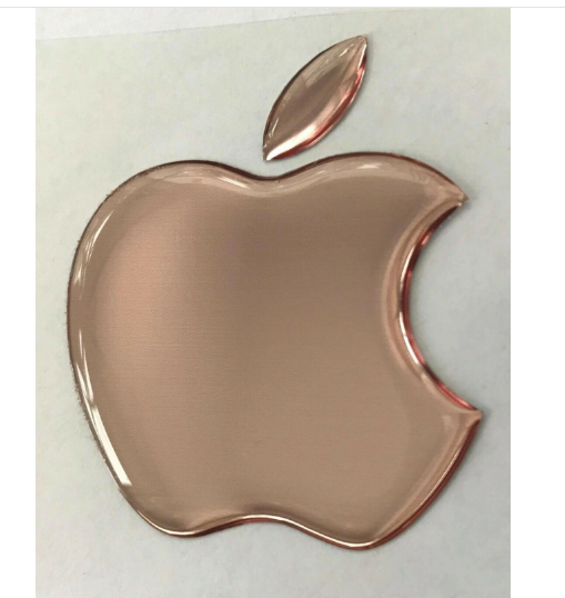 Picture of 1pcs x Apple sticker 3D Domed Apple decals for MacBook / 49x39 mm/ Rose gold