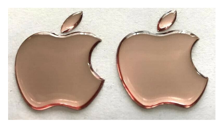 Picture of 1pcs x Apple sticker 3D Domed Apple decals for MacBook / 49x39 mm/ Rose gold