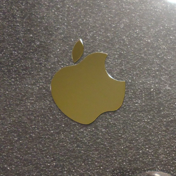 Picture of Apple Gold Label / Aufkleber / Sticker / Badge / Logo 24 x 30mm [007h]