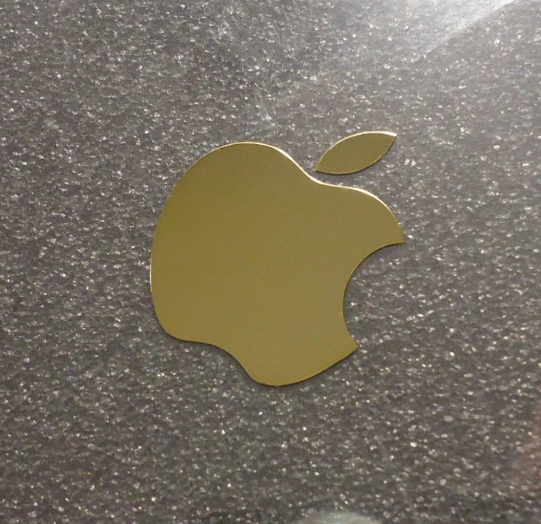 Picture of Apple Gold Label / Aufkleber / Sticker / Badge / Logo 24 x 30mm [007h]