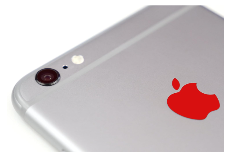 Picture of Red Color Changer Overlay for Apple iPhone 6 and 6 Plus Logo vinyl sticker decal