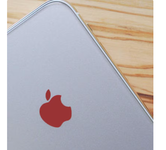 Picture of Red Color Changer Overlay for Apple iPhone 14 Logo Vinyl Sticker Decal