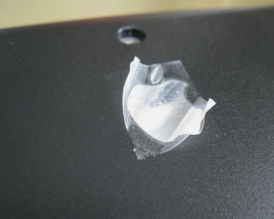 Picture of Apple Logo Label Aufkleber Sticker Badge Silver chrome color decal 24mm x 30mm