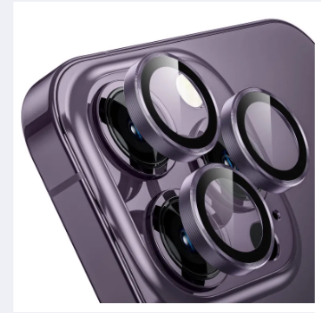 Picture of For Apple iPhone 14 Pro/iPhone 14 Pro Max Camera Lens Protector HD Tempered Metal Glass Camera Screen Protector Cover Film Accessories,Deep Purple ,Space Black,Gold ,Silver