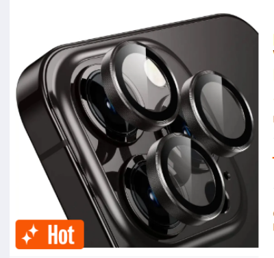 Picture of For Apple iPhone 14 pro black 11,12,11 pro , 11 pro max ,12 pro max ,12 pro Camera Protector WSKEN Metal Ring Tempered Glass Camera Lens Protector