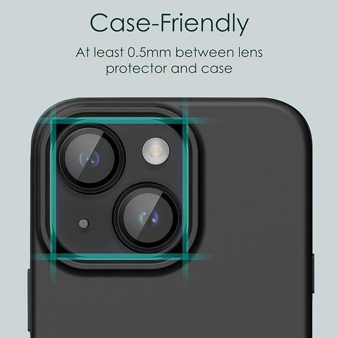 Picture of Blyton Metal Anti-Scratch Camera Rings for Iphone 13 & Iphone 13 Mini Rear Camera Lens Protector Guard (Iphone 13/Iphone 13 Mini, Gold)