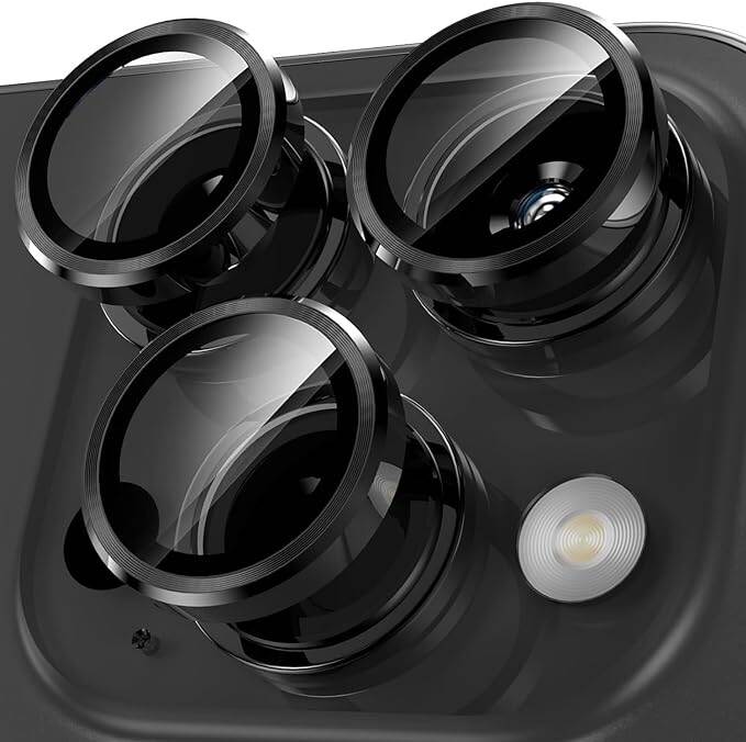 Picture of iPhone 14 Pro Camera Lens Protector Compatible for 14 Pro/14 Pro Max iPhone Accessories Black