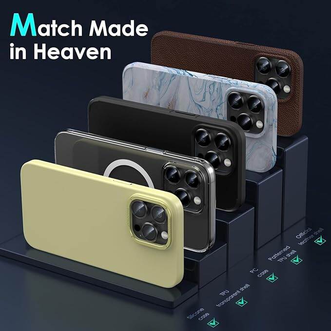 Picture of iPhone 14 Pro Camera Lens Protector Compatible for 14 Pro/14 Pro Max iPhone Accessories Black
