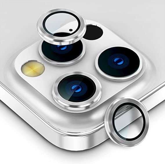Picture of Camera Lens Protector Compatible for iPhone 14 Pro/iPhone 14 Pro Max, [Anti-Scratch] Premium Tempered Glass Film Aluminum Alloy Lens Ring Cover (DEEP PURPLE)