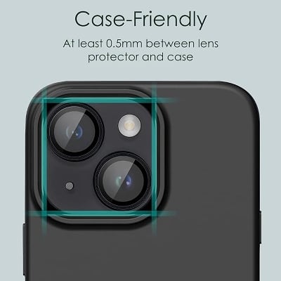Picture of Metal Anti-Scratch Camera Rings for Iphone 13 & Iphone 13 Mini Rear Camera Lens Protector Guard (Iphone 13/Iphone 13 Mini, Gold)