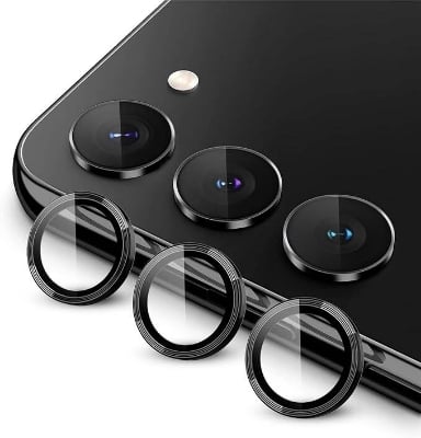 Picture of Camera Lens Screen Protector For Samsung Galaxy S24 Alloy Matelic Anti Scratch Camera Ring (Black)