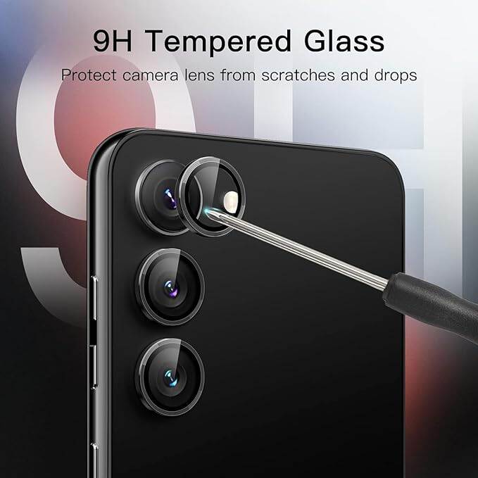 Picture of Camera Lens Screen Protector For Samsung Galaxy S24 Alloy Matelic Anti Scratch Camera Ring (Black)