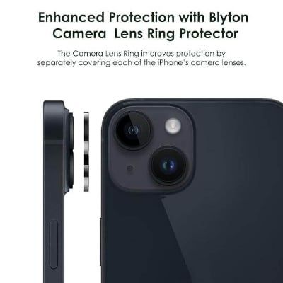Picture of Metal Anti-Scratch Camera Rings for Iphone 14 & Iphone 14 Plus Rear Camera Lens Protector Guard (Iphone 14/Iphone 14 Plus,)