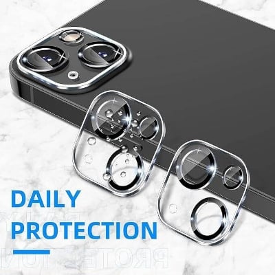Picture of [1 Pack Camera Lens Protector Compatible for iPhone 15 / iPhone 15 Plus Mini 2024, HD Tempered Glass+Black Circle Rexez