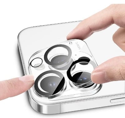 Picture of Camera Lens Protector Compatible With iPhone 15 Pro & iPhone 15 Pro Max Ultra HD Glass For iPhone 15 Pro & 15 Pro Max Phone Camera Lens Protection - 1 Pack