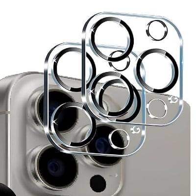 Picture of Camera Lens Protector Compatible for iPhone 14 / iPhone 14 Plus, [ Anti-Scratch ] Premium 9H Tempered Glass Film Lens Ring Cover- Transparent