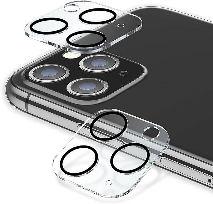 Picture of Camera Lens Protector for iPhone 11 Pro/iPhone 11 Pro Max Tempered Glass, Easy Install 9H Hardness HD Clear, [ 2 Pack]