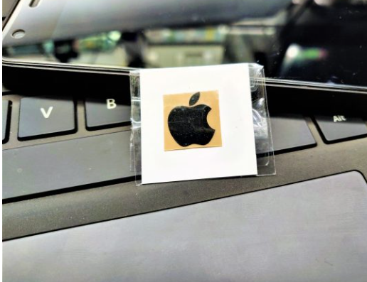 Picture of Apple 6 Logo Black Metal Glossy Shine