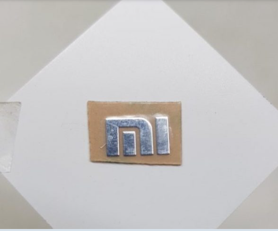 Picture of Mi Logo Silver Metal Glossy Shine