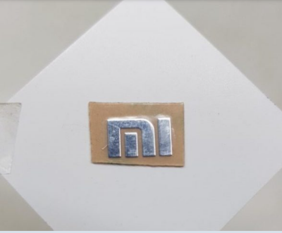 Picture of Mi Logo Silver Metal Glossy Shine