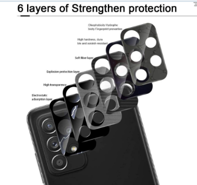 Picture of 3D Safety Glass For Samsung Galaxy A52/A72 5G Camera Lens Heavy Duty Foil 9H