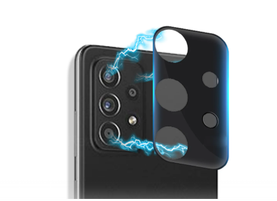 Picture of Folie Camera pentru Samsung Galaxy A32 4G / A32 5G - Mocolo Silk HD PRO Camera Glass - Black