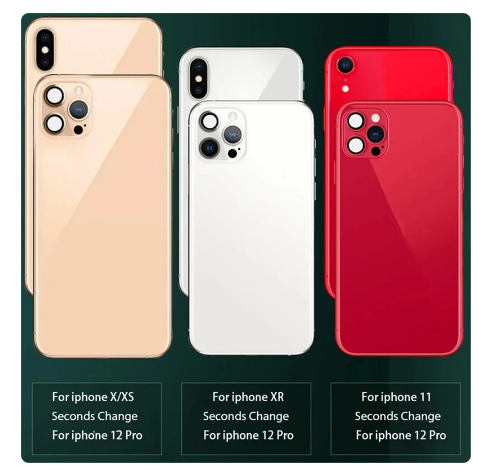Picture of Model Change Back Film Sticker for iPhone X, XS, XR, 11, 12, Seconds Change to 12 Pro, Matte Camera Lens Protector Cover, Gradie