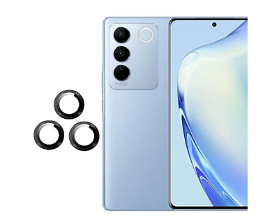 Picture of Camera Lens Protector Compatible for Vivo V27/ V27 Pro, [Anti-Scratch] Premium Tempered Glass Film Aluminum Alloy Lens Ring Cover -Black