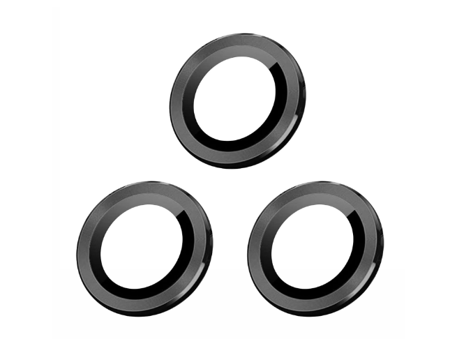 Picture of XMART Camera Lens Protector Compatible for Vivo V27 / V27 Pro, [Anti-Scratch] Premium Tempered Glass Film Aluminum Alloy Lens Ring Cover - Black